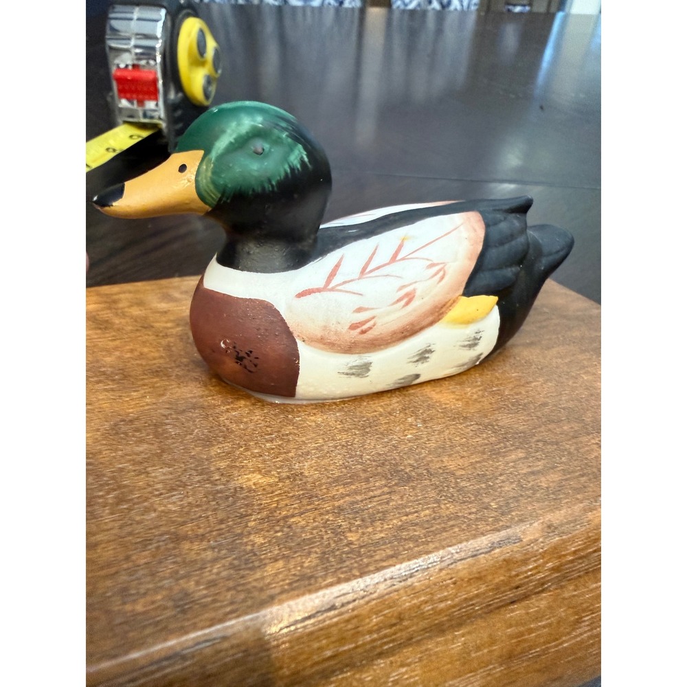 Vintage 1983 Giftco Mallard Duck Wooden Playing Card Box Set 2 Decks Waterfowl